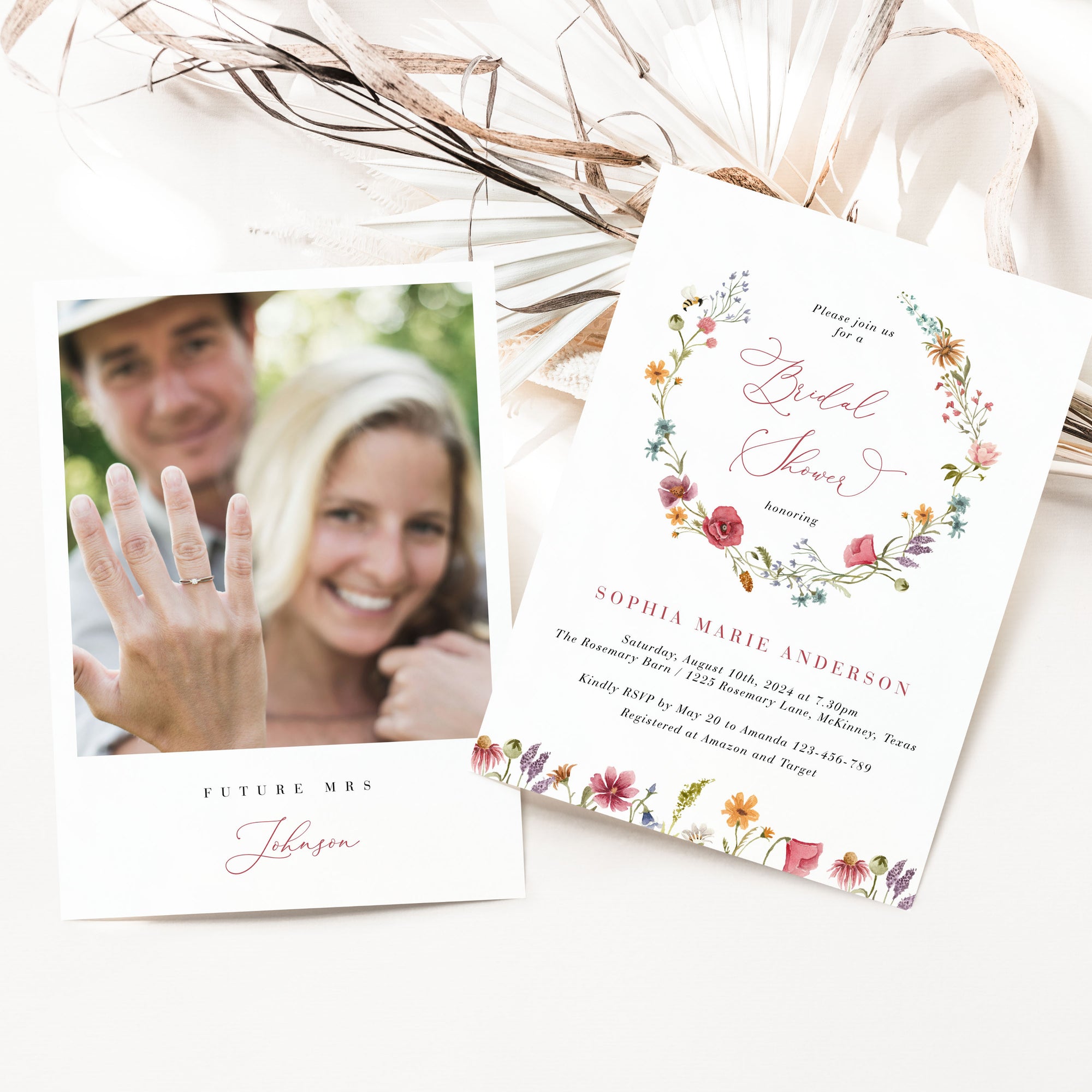 APRIL Bridal Shower Wedding Invitations Template