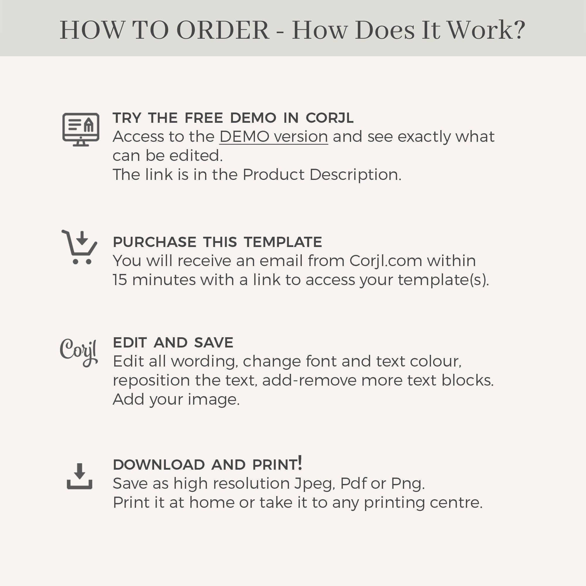 IVY Wedding Fan Program Template