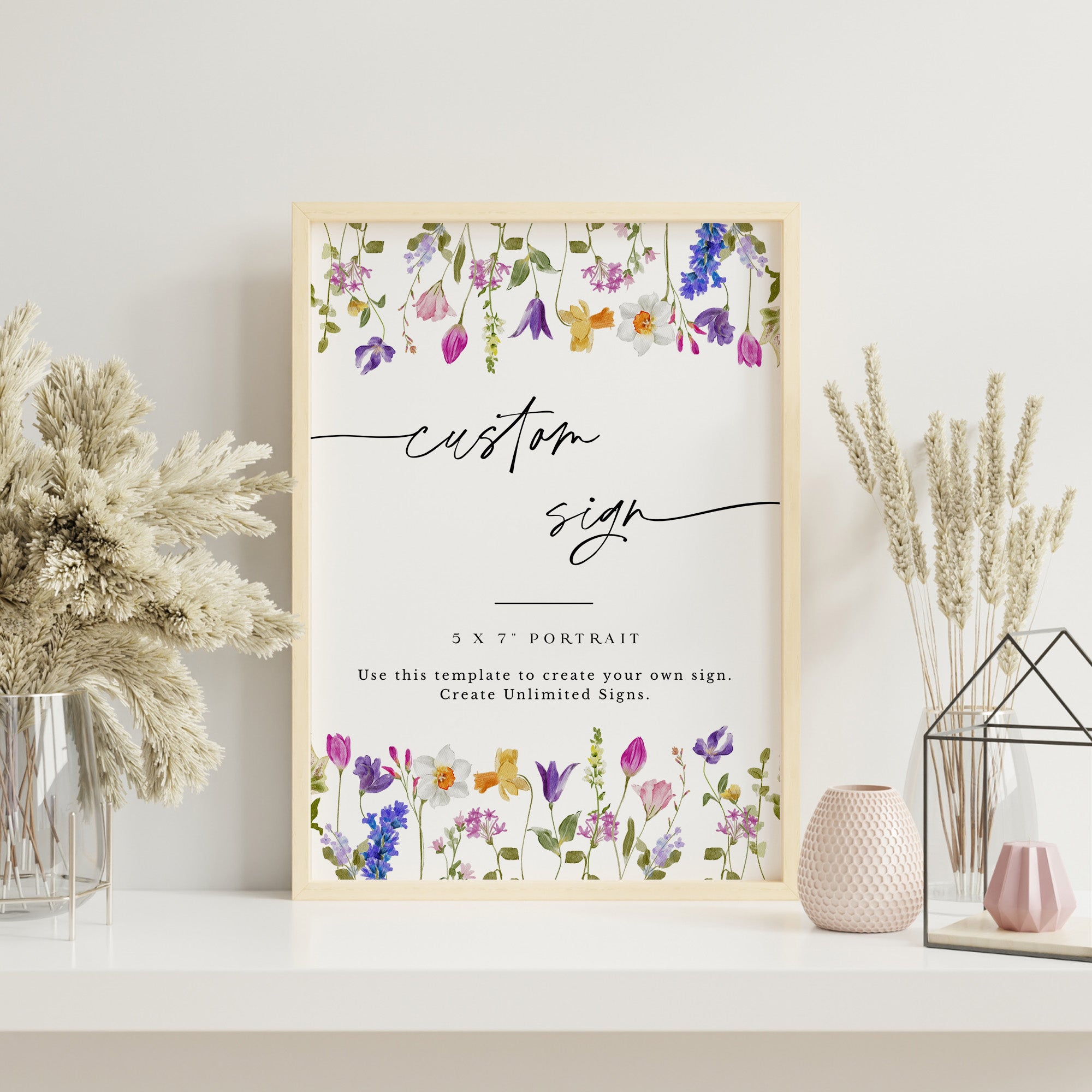 CHLOÉ Floral Small Wedding Sign Template