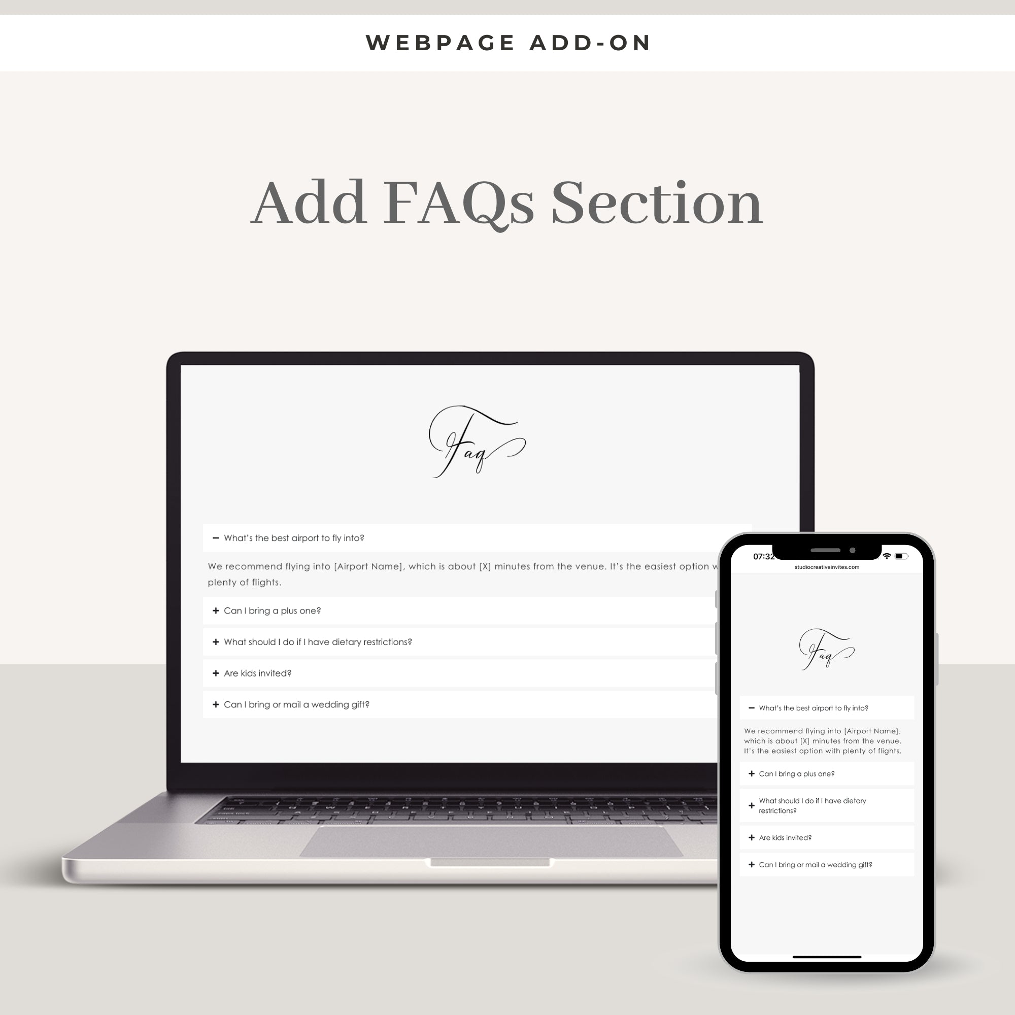 Add FAQs Section