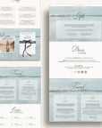 Beach Themed Canva Wedding Website Template with Online RSVP