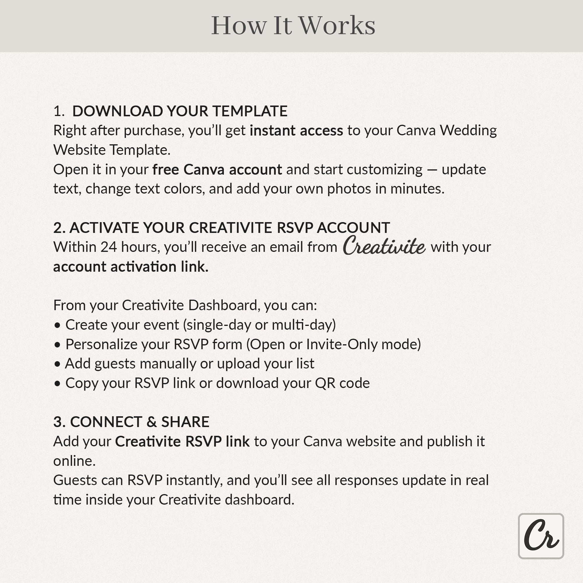 Modern Wedding Website Template for Canva with RSVP