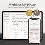 CREATIVITE Online Wedding RSVP Page to Track Guest Replies