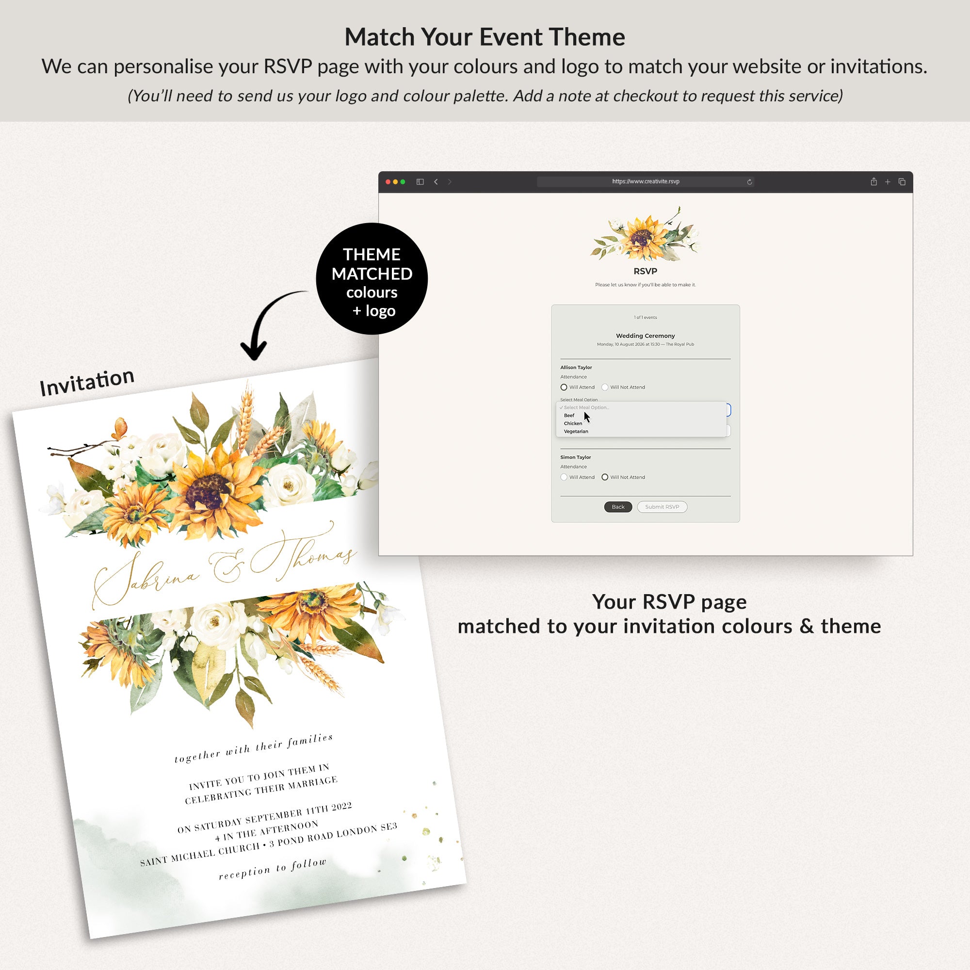 CREATIVITE Online Wedding RSVP Page – Collect &amp; Manage Guest Responses