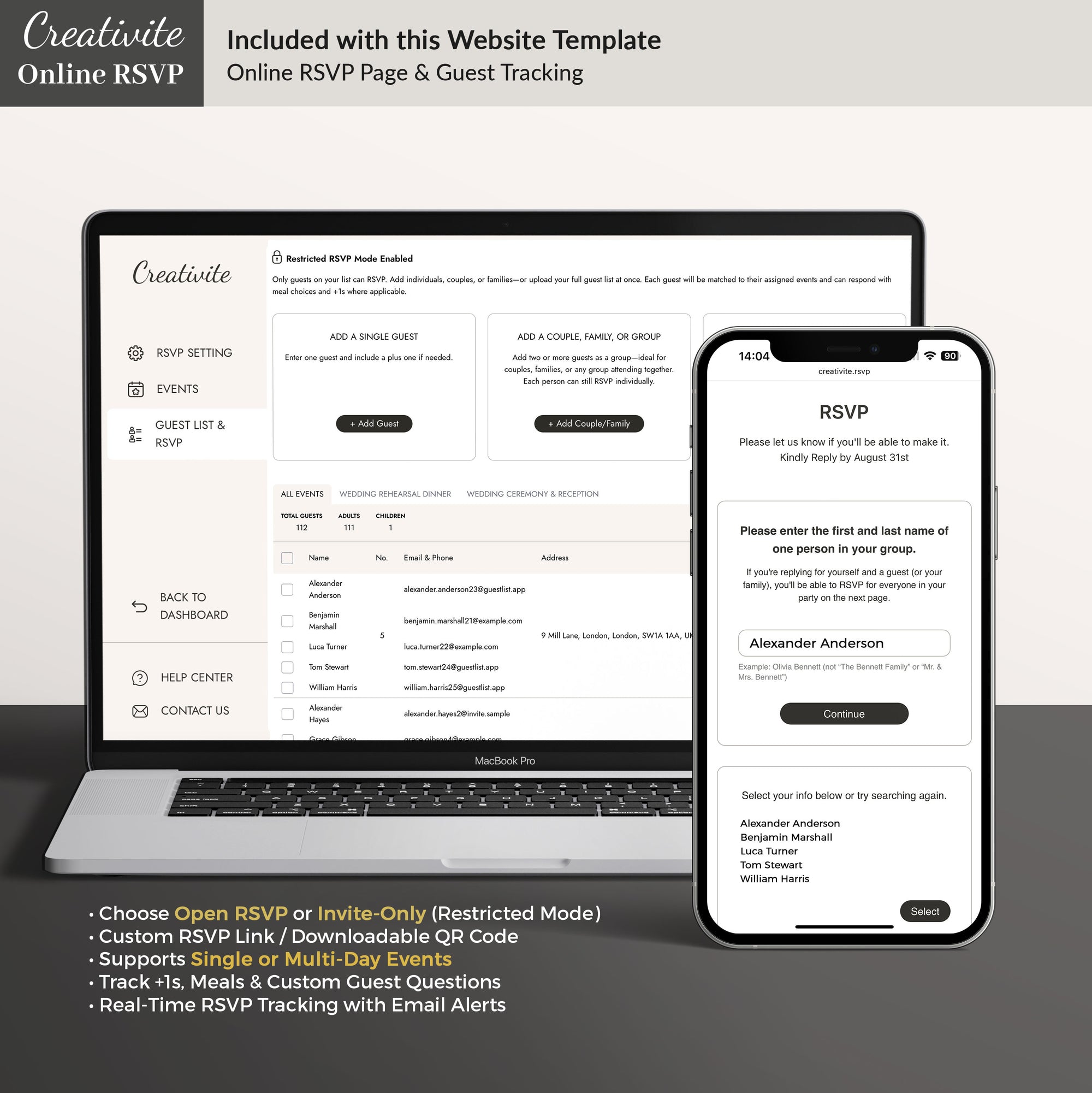 ISLA Tropical Wedding Website Template for Canva with RSVP