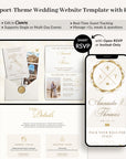SOFIA Destination Wedding Website Template for Canva with RSVP