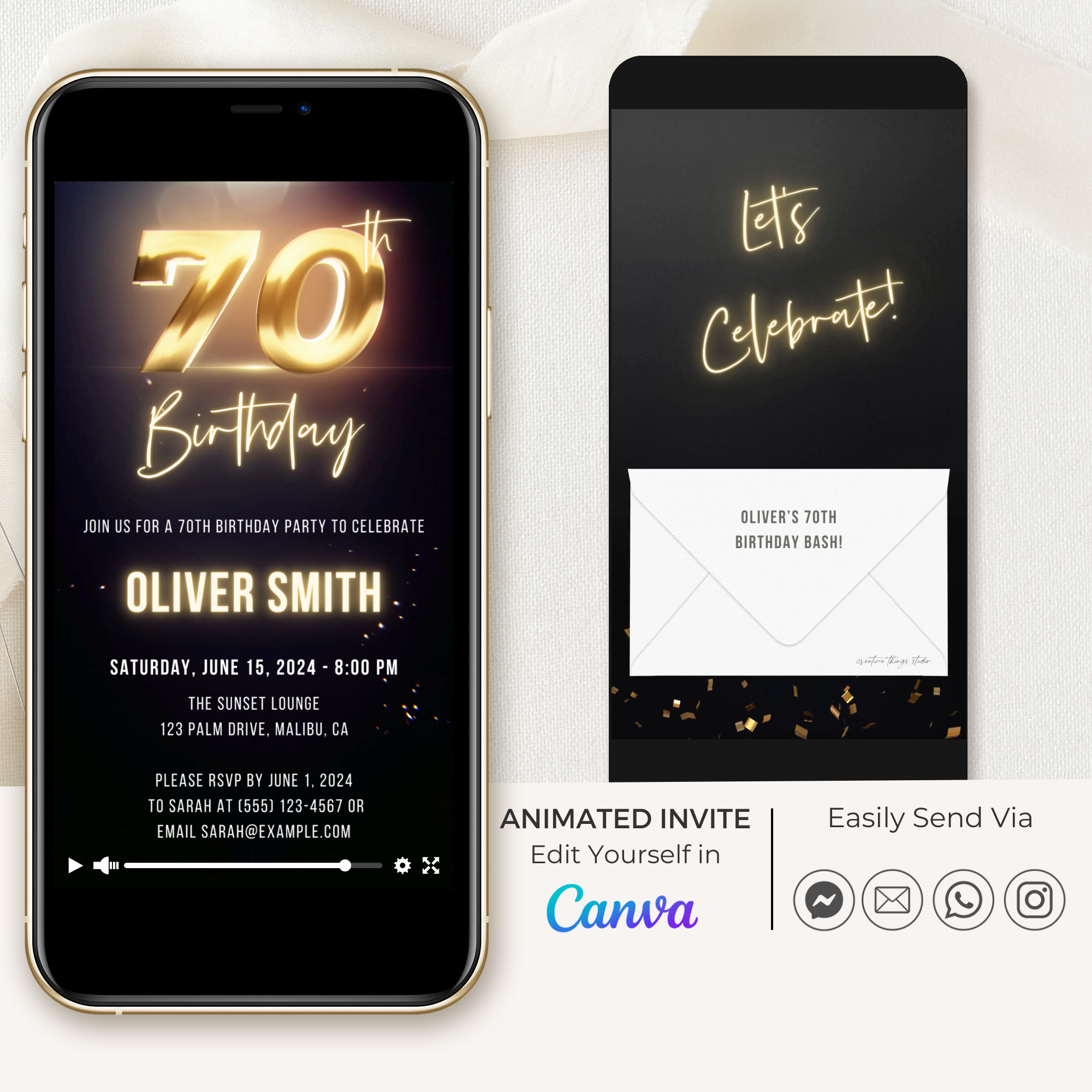 GLEAM Animated Birthday Invitation Video