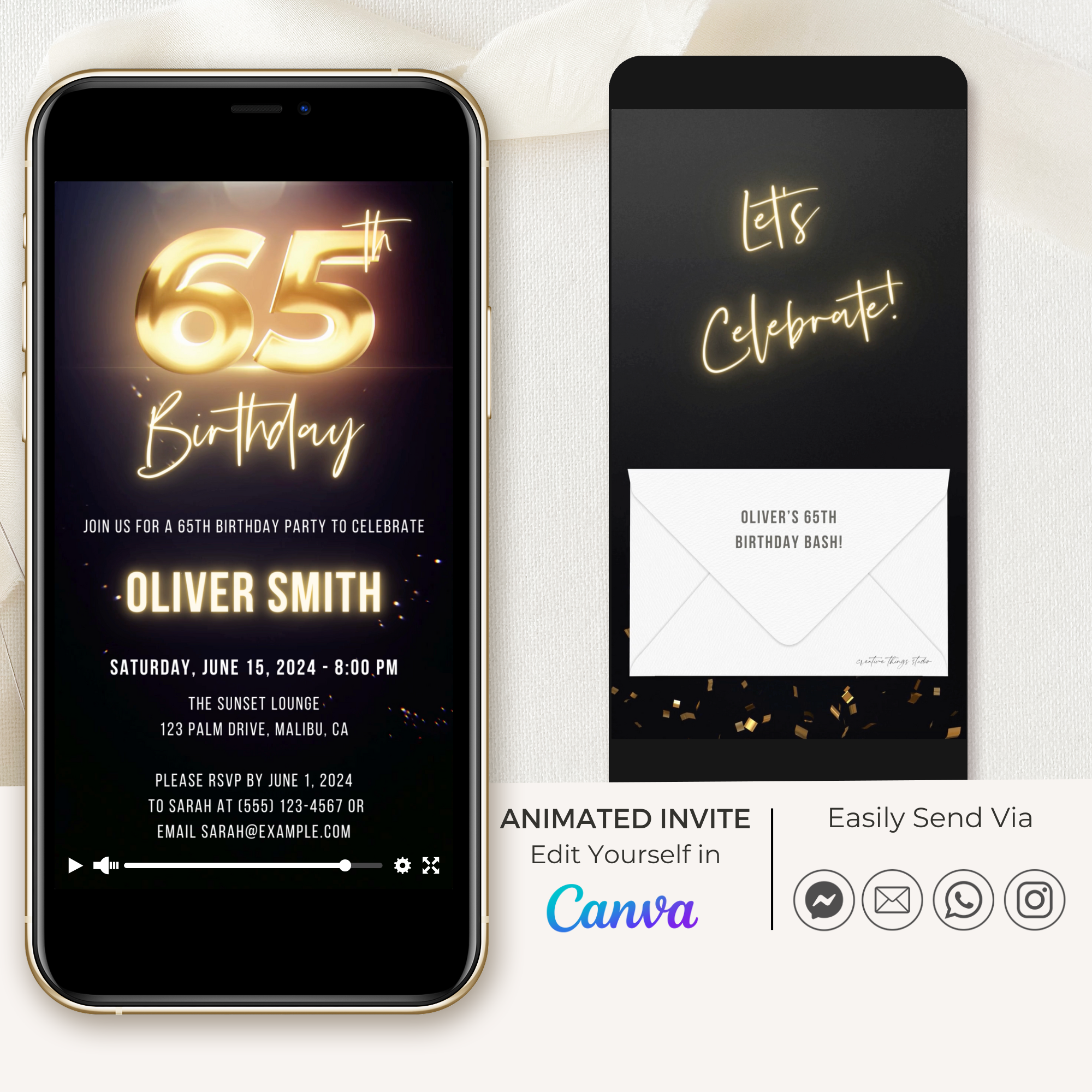GLEAM Animated Birthday Invitation Video