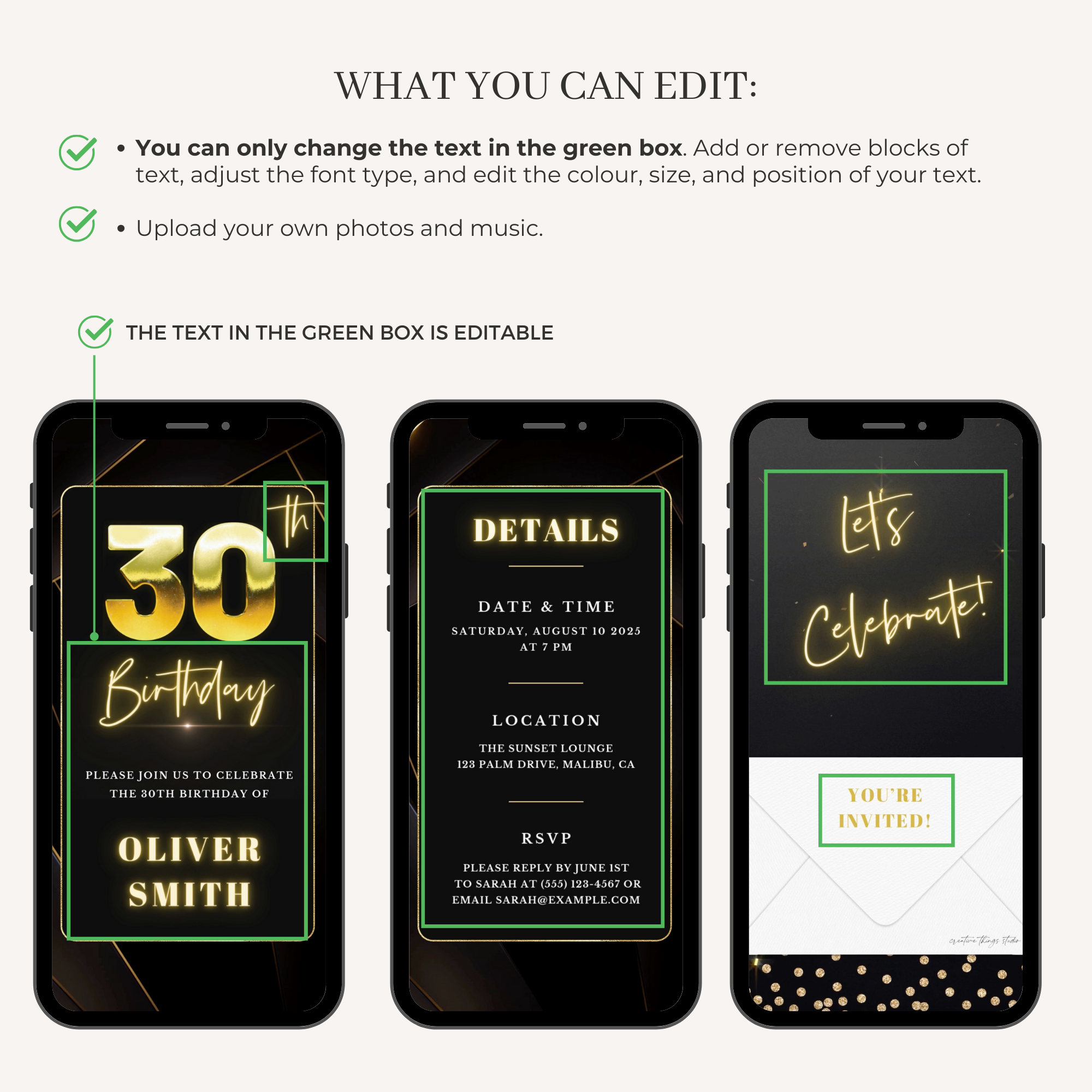 FLUX Elegant Animated Birthday Invitation Video