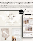 SOFIA Passport-Style Wedding Website Canva Template with RSVP