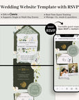 Flora Wedding Website Template for Canva with RSVP