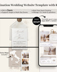SOFIA Destination Wedding Website Canva Template with RSVP