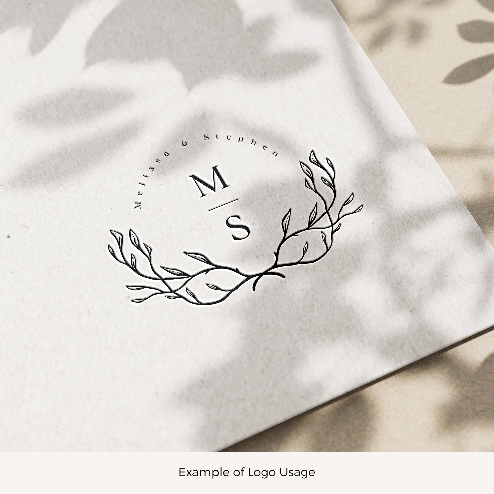 MELISSA Wedding Logo with Initials