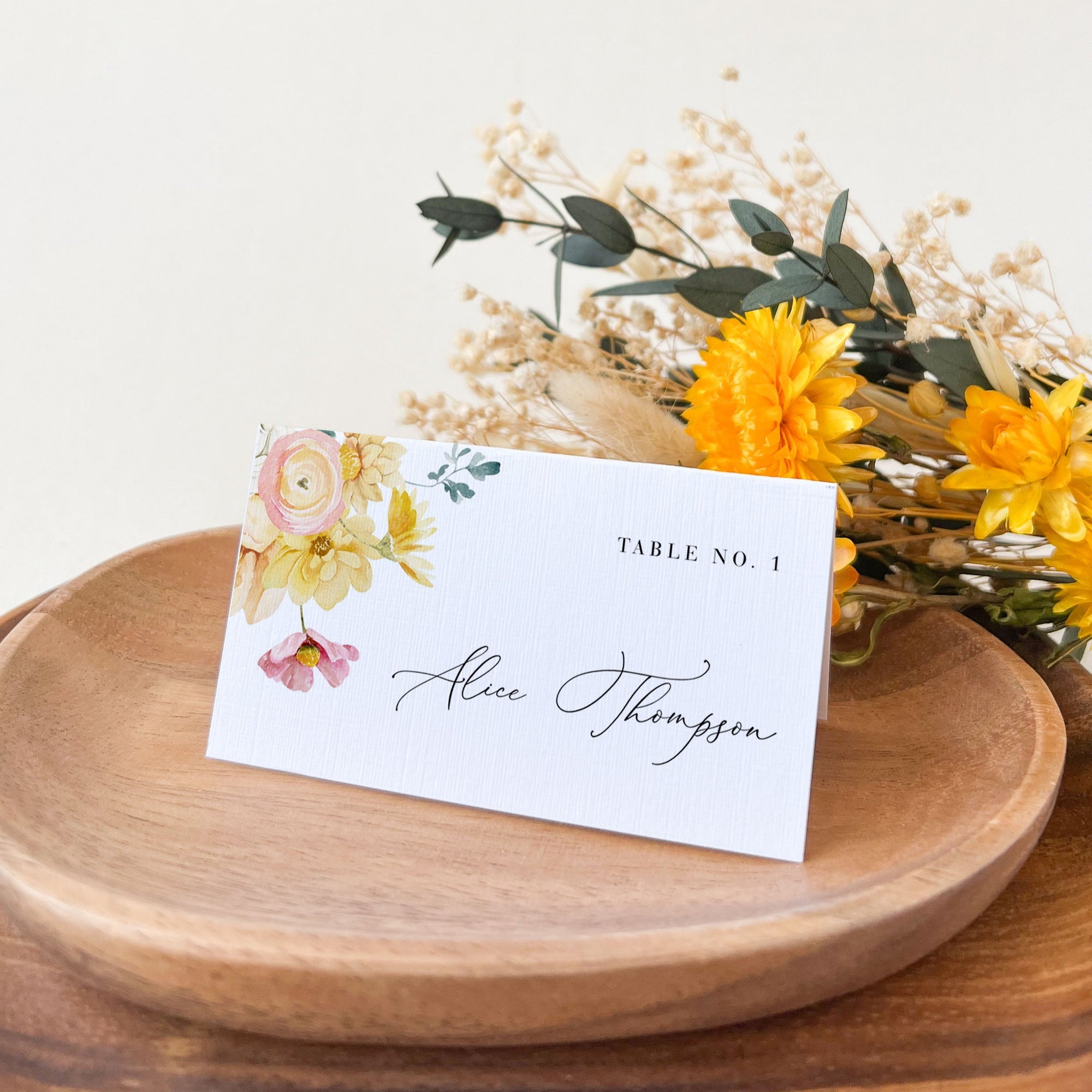 JUNE Wedding Place Card Template