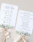 FLORA Rustic Wedding Fan Program Template