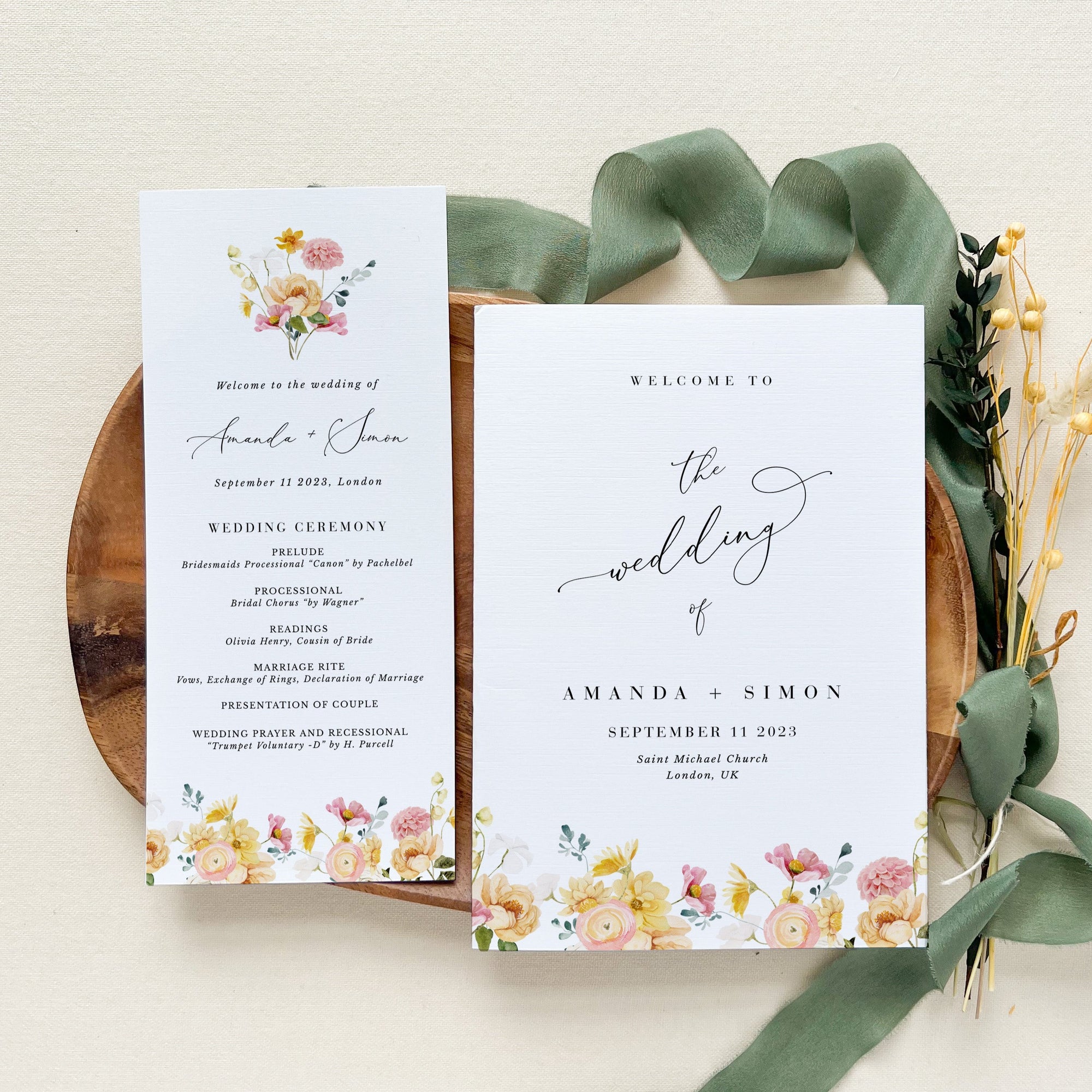 JUNE Wedding Program Template