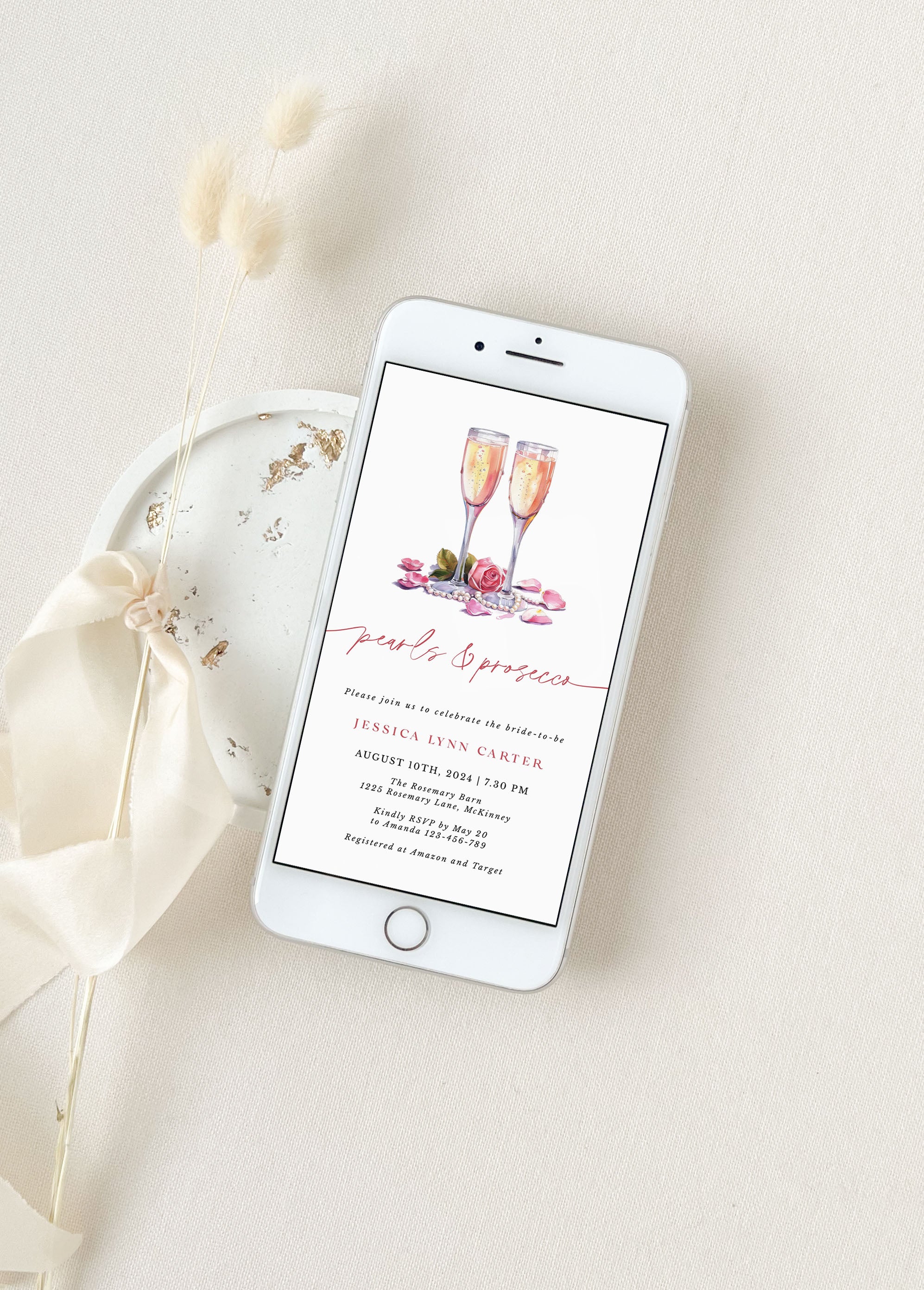 Flower Bridal Shower Digital Invitation