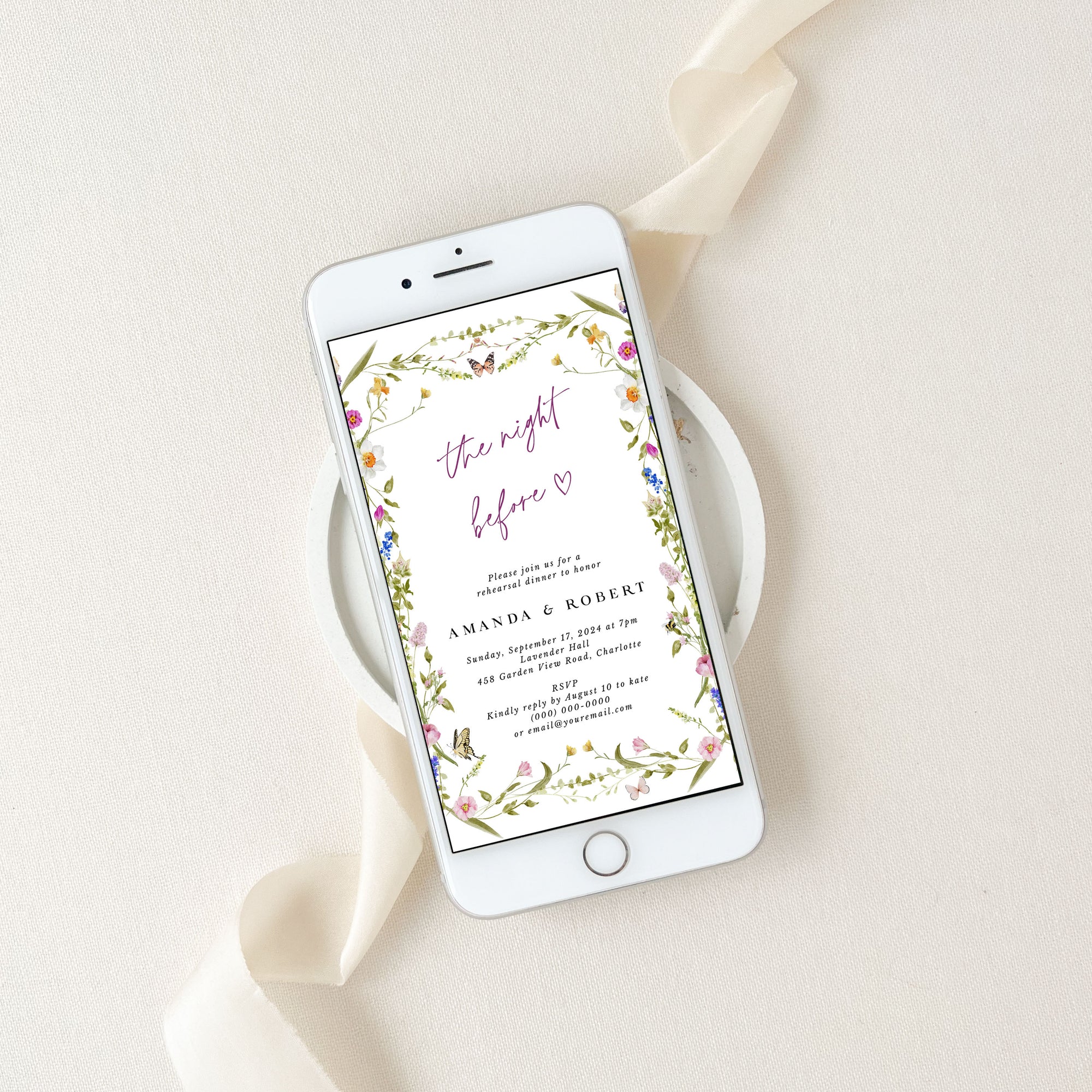 CLOE wedding Rehearsal Dinner Digital Invitation