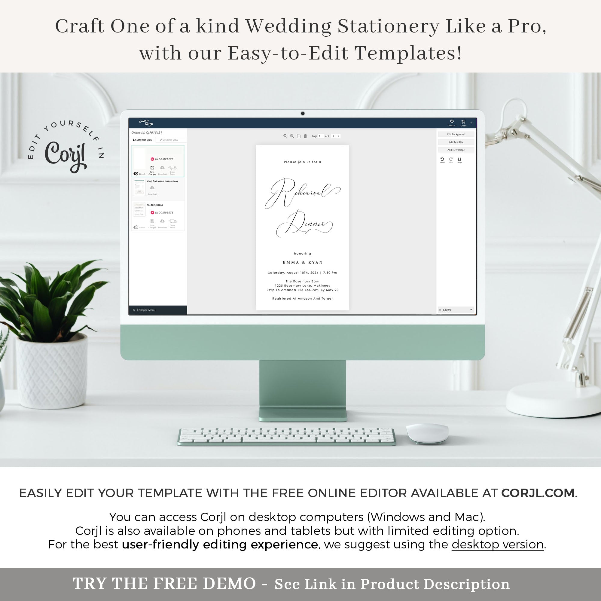 ELLA Wedding Rehearsal Invitation Evite