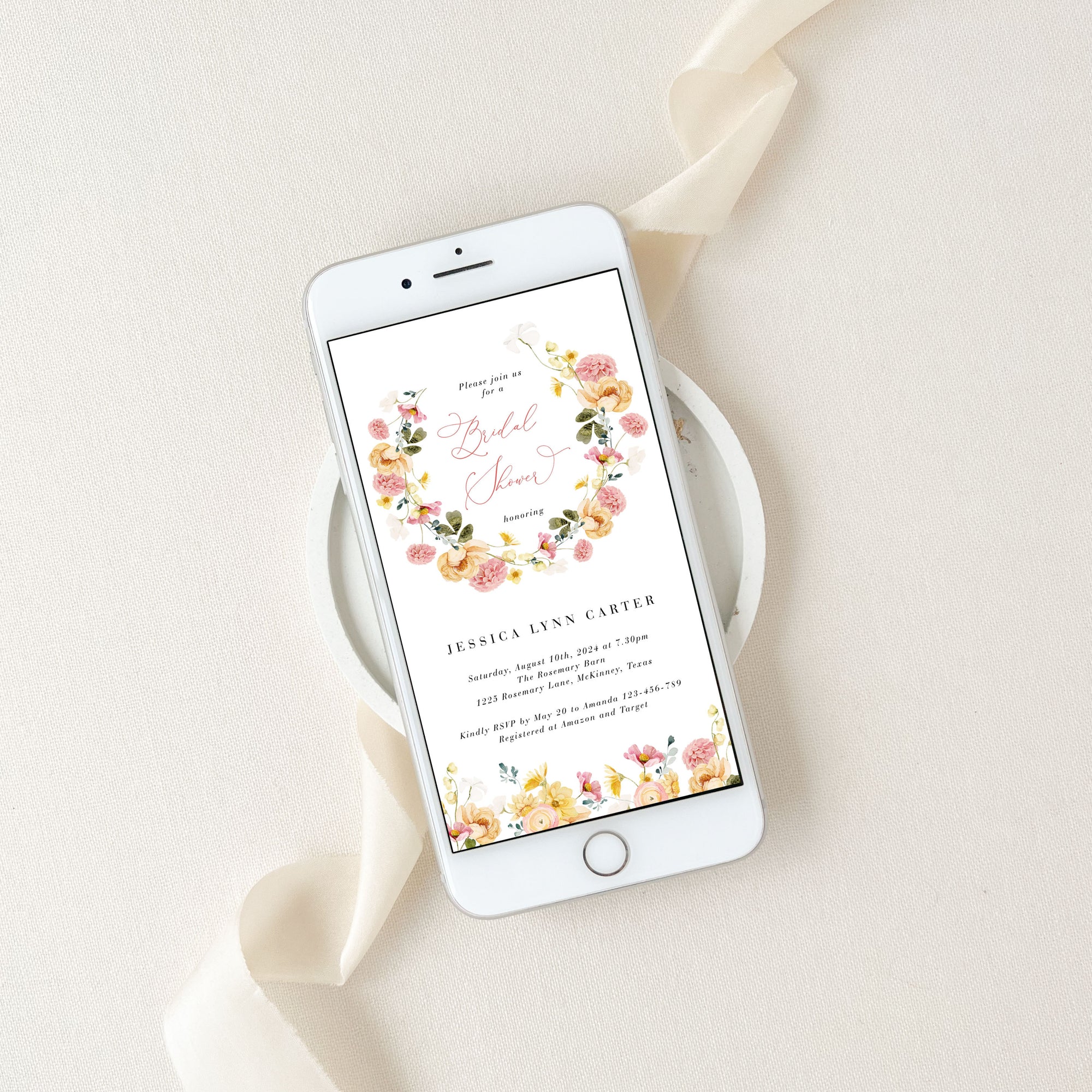 JUNE Bridal Invites Shower Evite