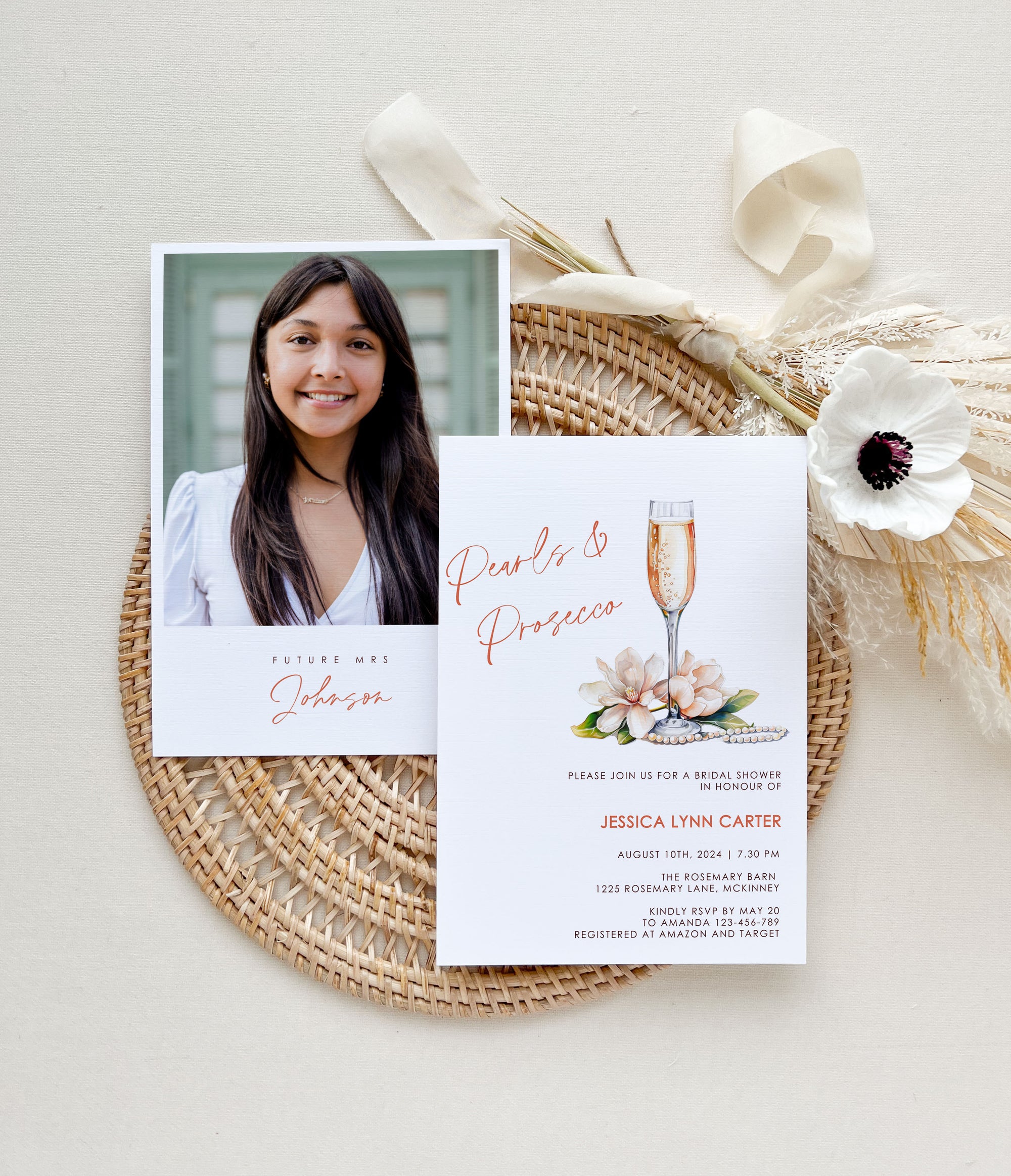 Champagne Brunch Bridal Shower Invitation Template