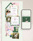CLOE Wildflowers Online Digital Wedding Invitation with RSVP