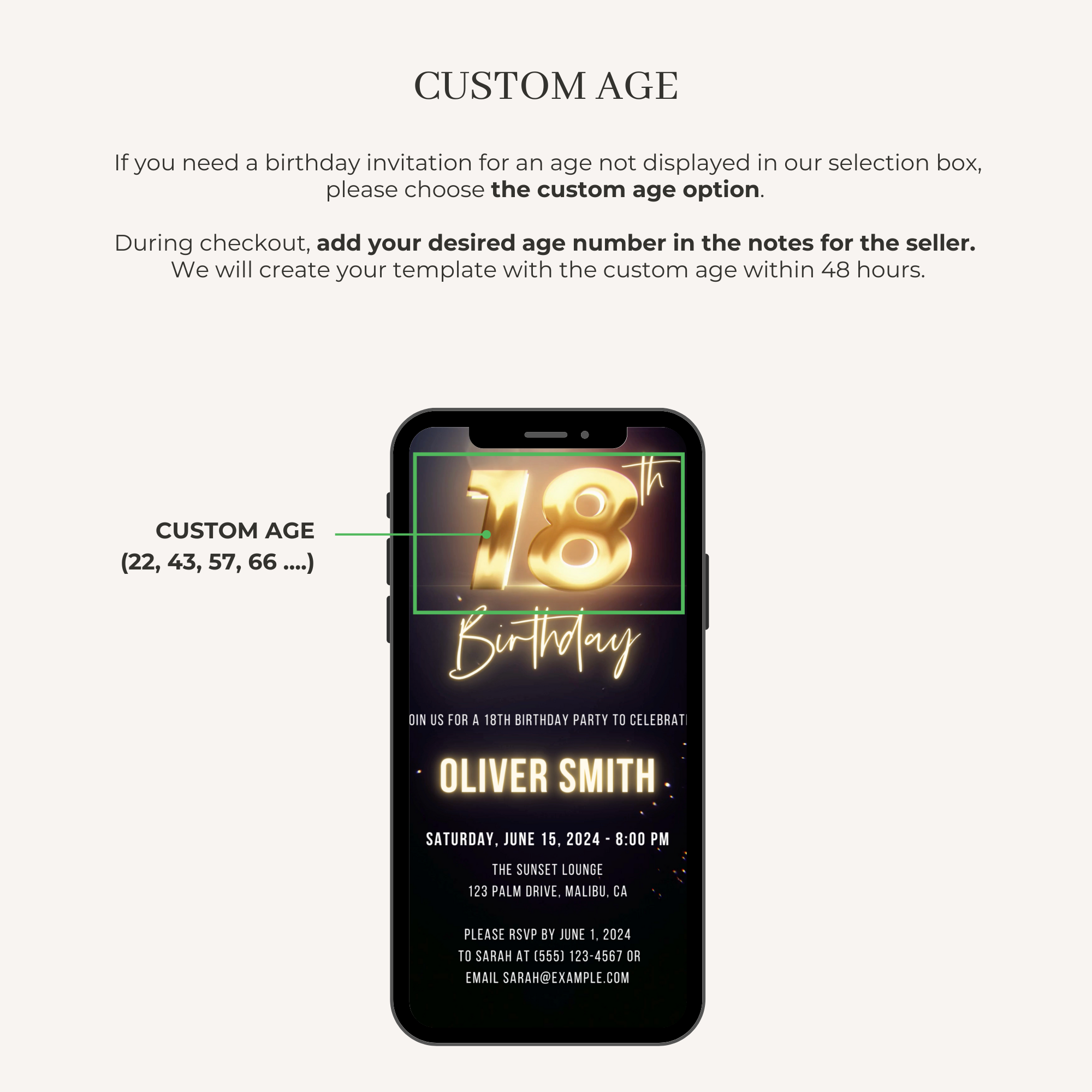 GLEAM Animated Birthday Invitation Video