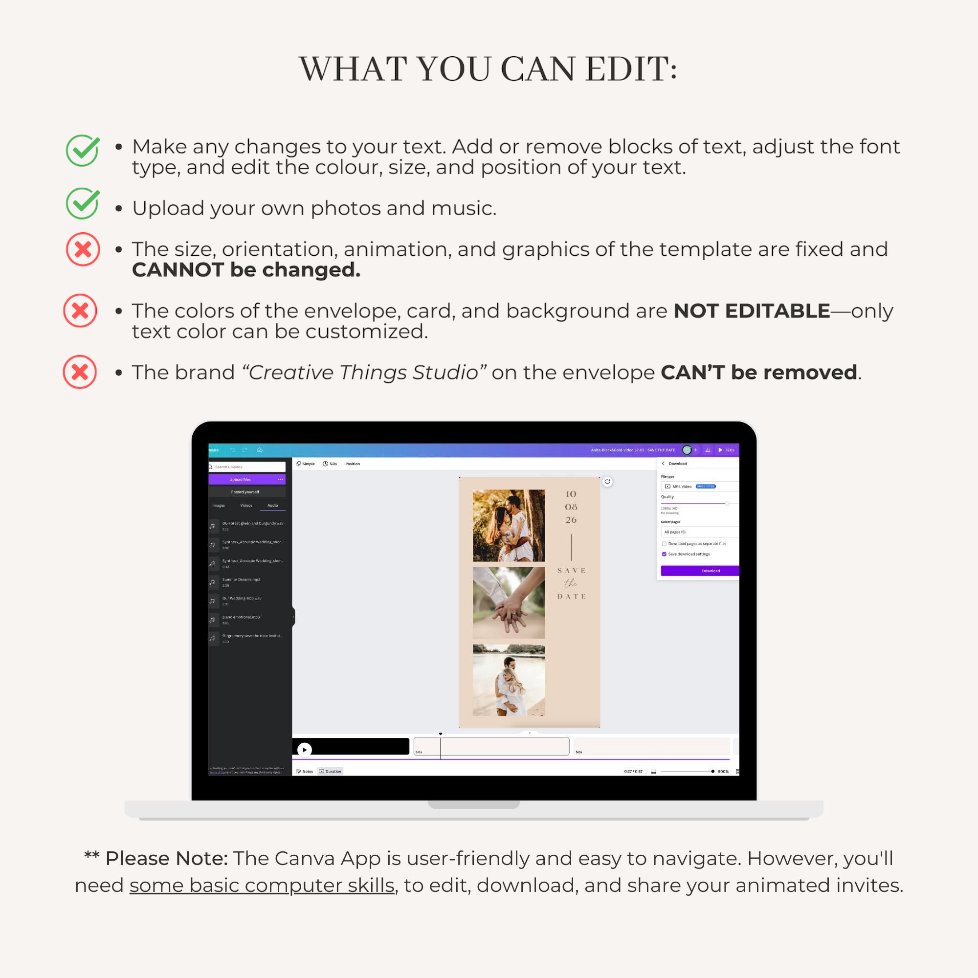 LAURA Save the Date Video Template - Terracotta