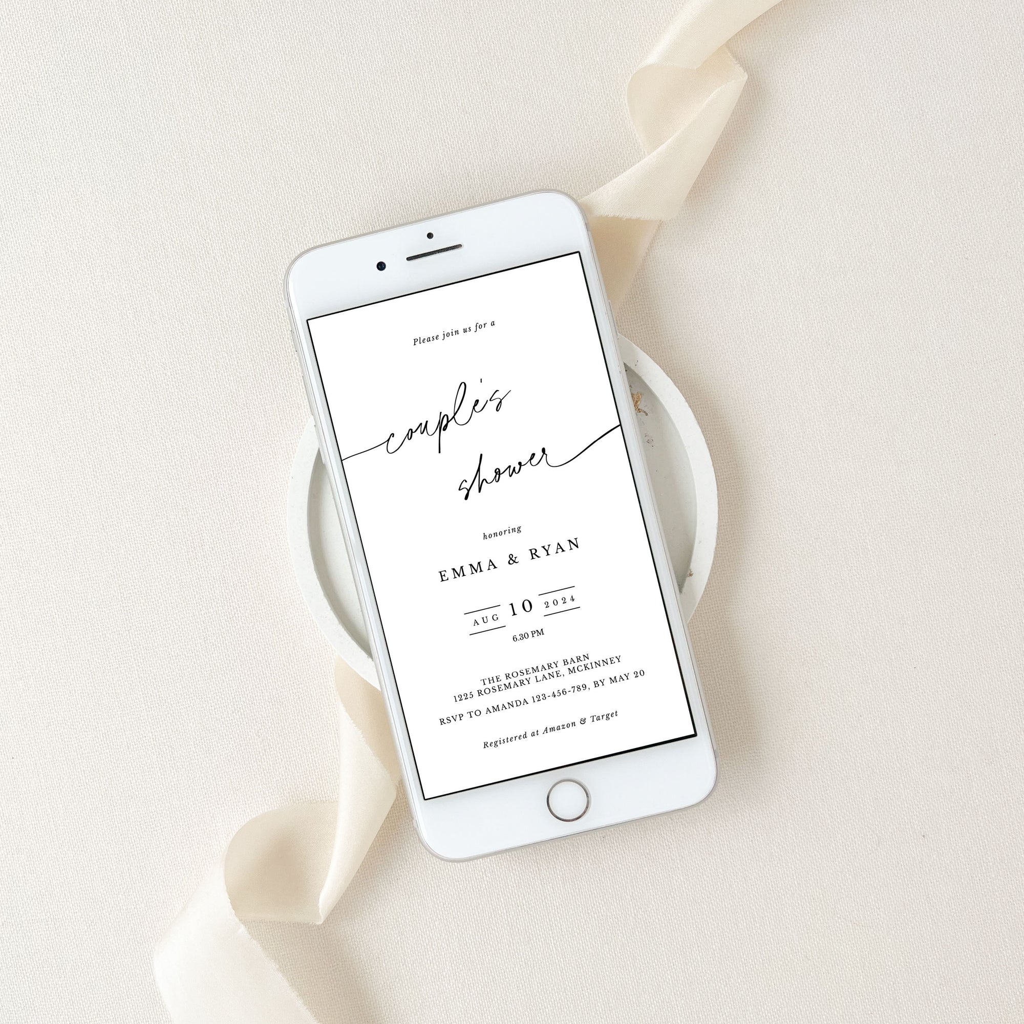 LAURA Digital Couples Shower Invitation