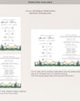 ARNA Mountain Wedding Program Fans Diy