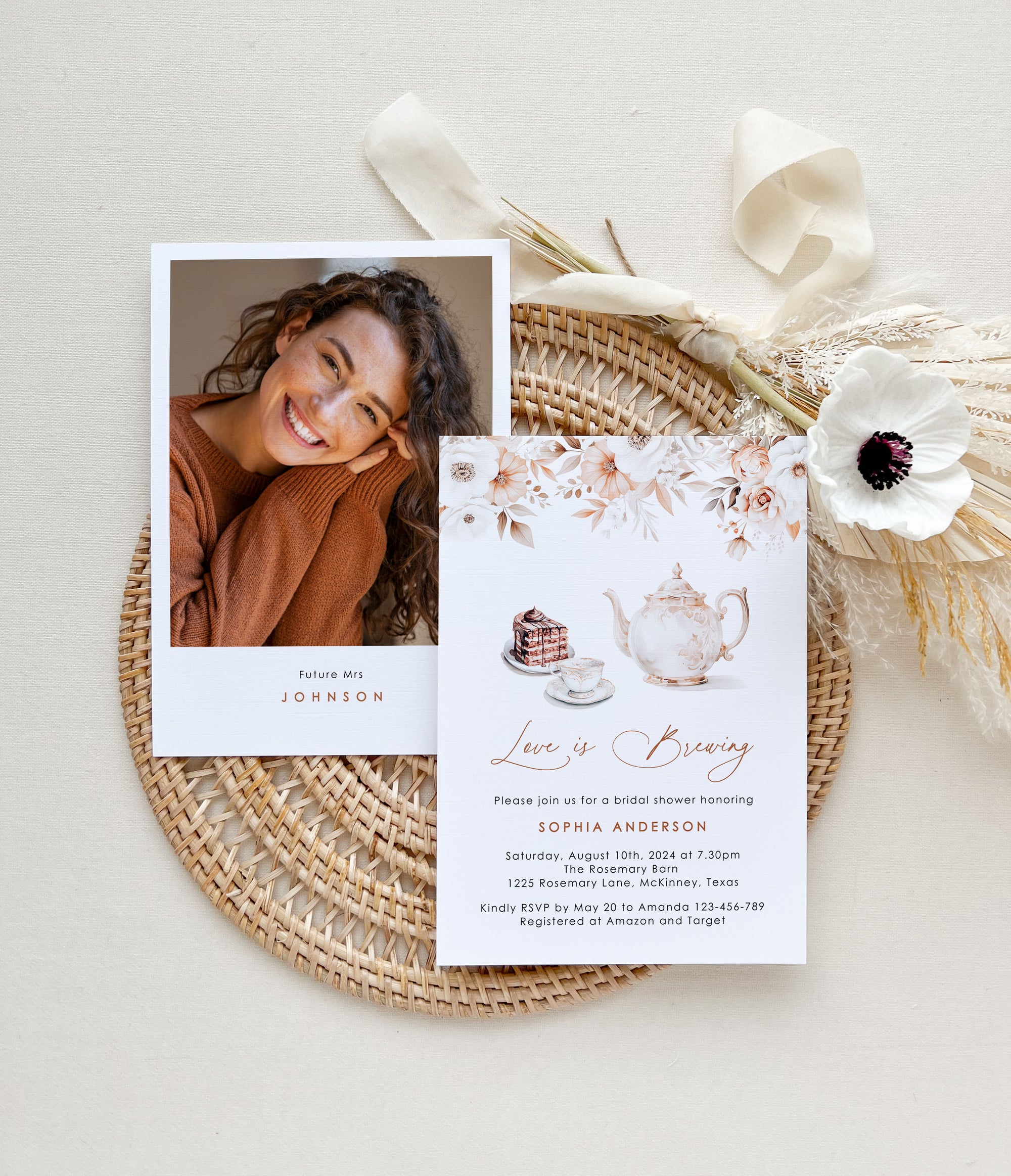 Bridal Shower Tea Invitation Template