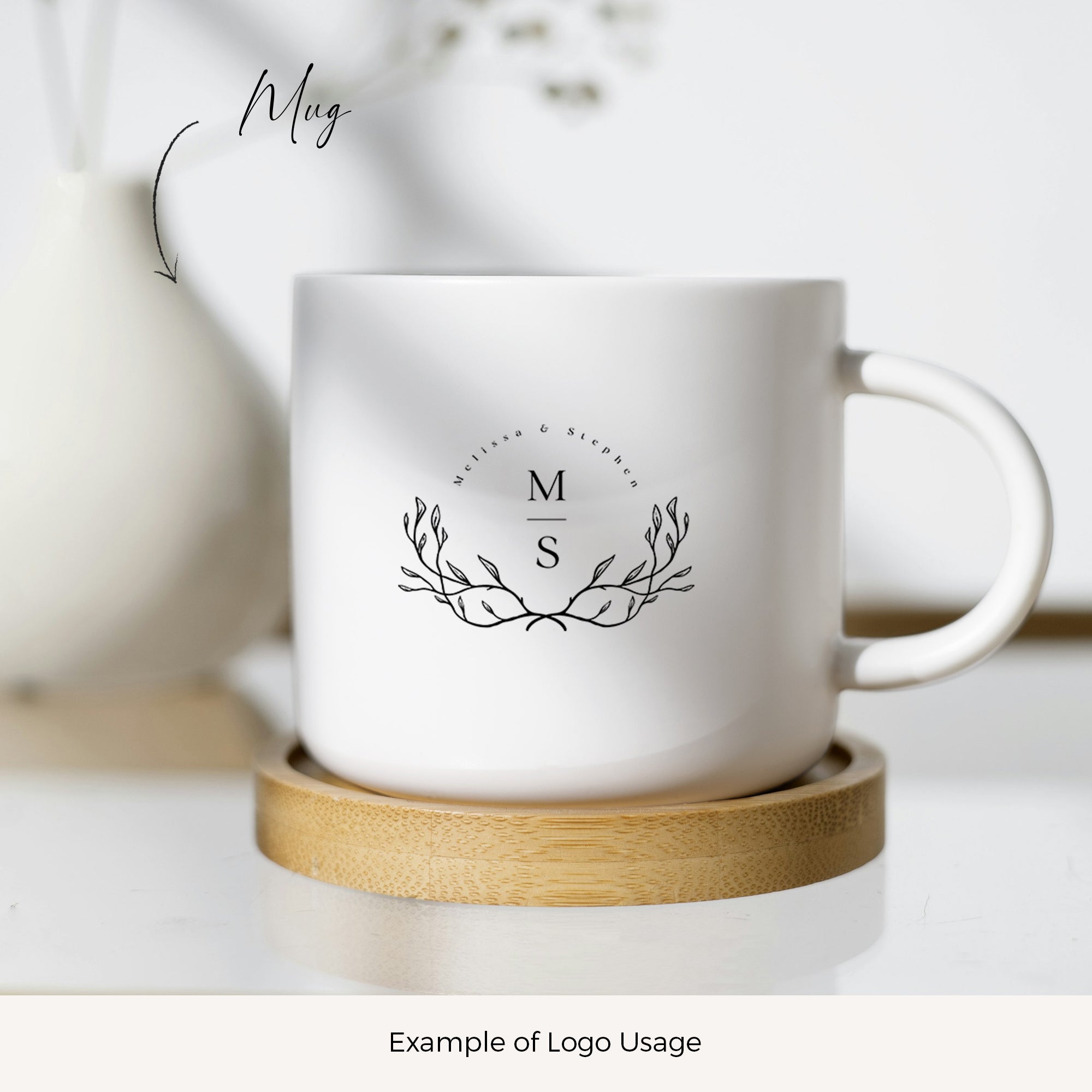 MELISSA Wedding Logo with Initials