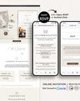 SOFIA Digital Passport Wedding Invitation With Online Rsvp