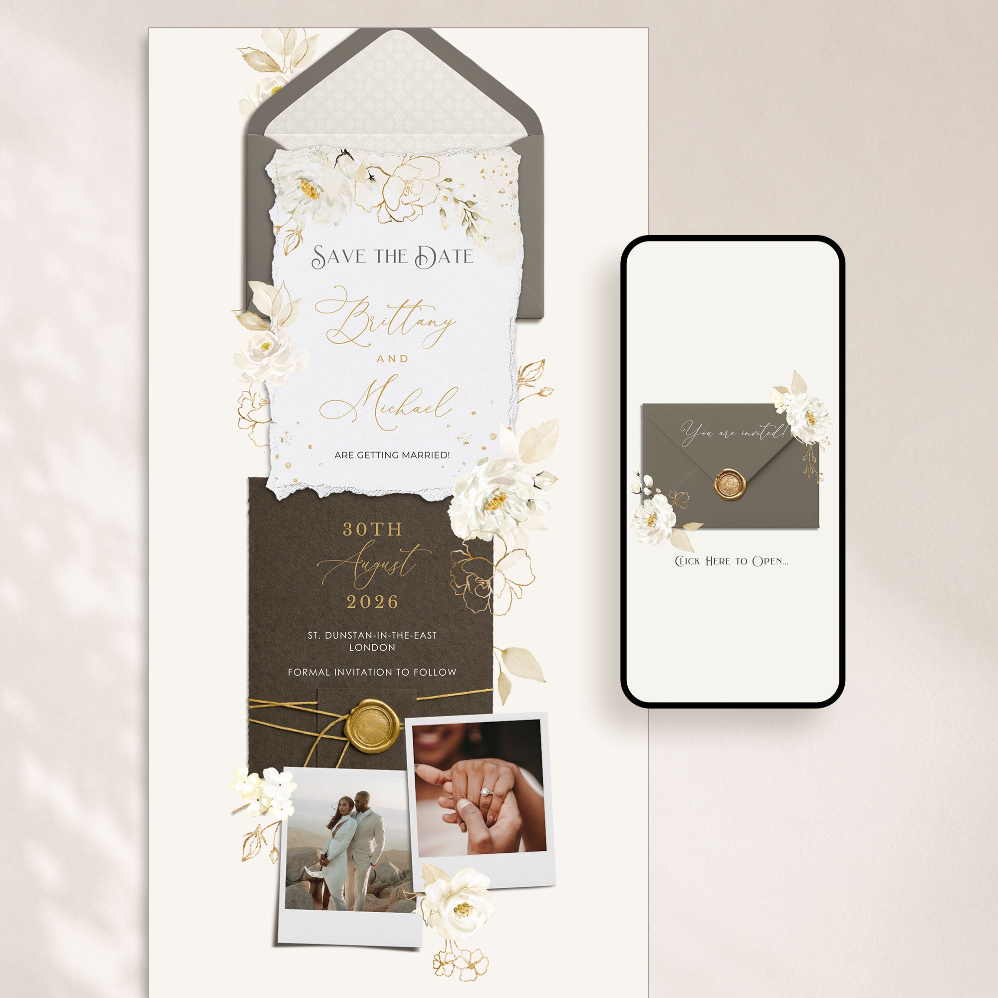 DORA Elegant Online Digital Save the Date