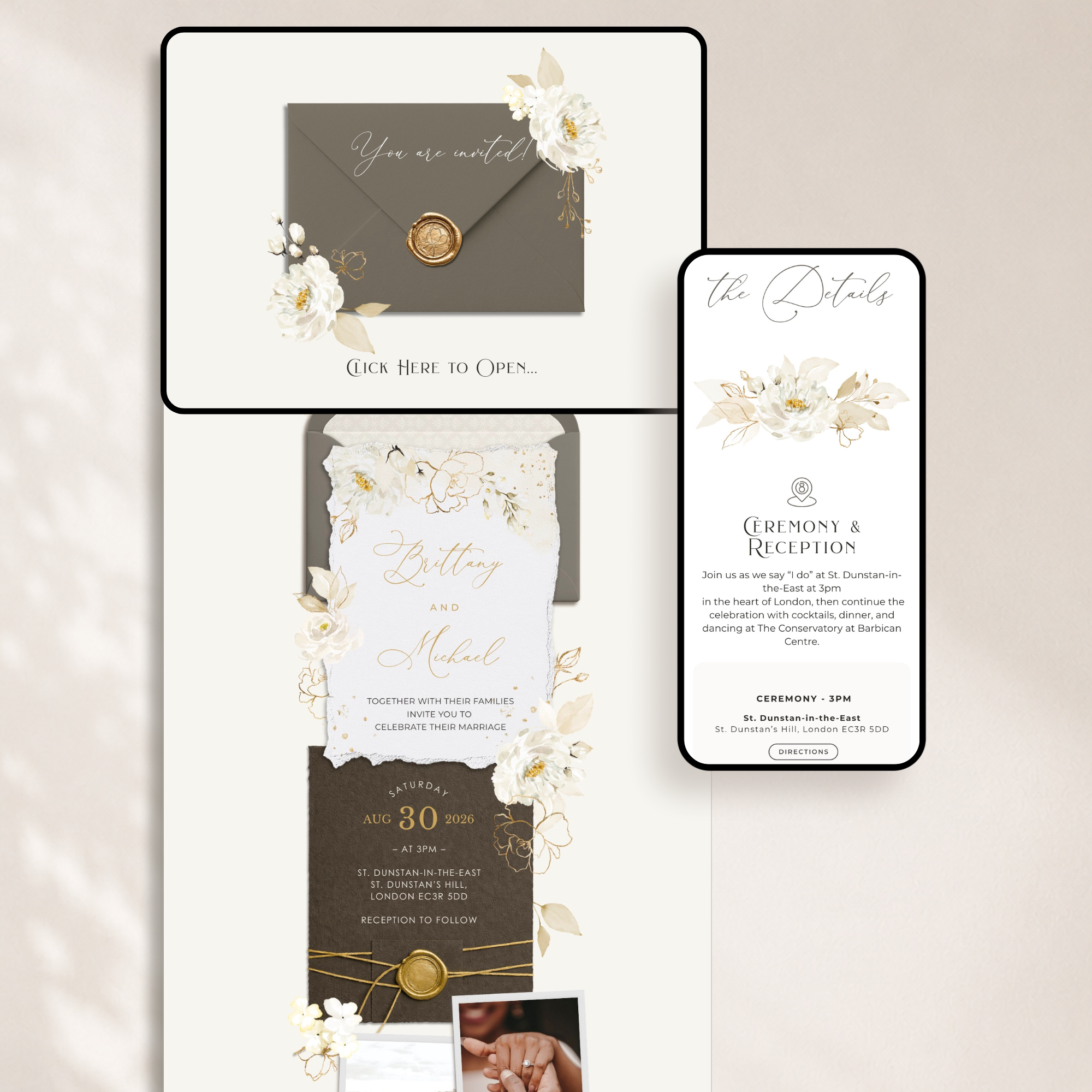 DORA Wedding Website Template for Canva with RSVP