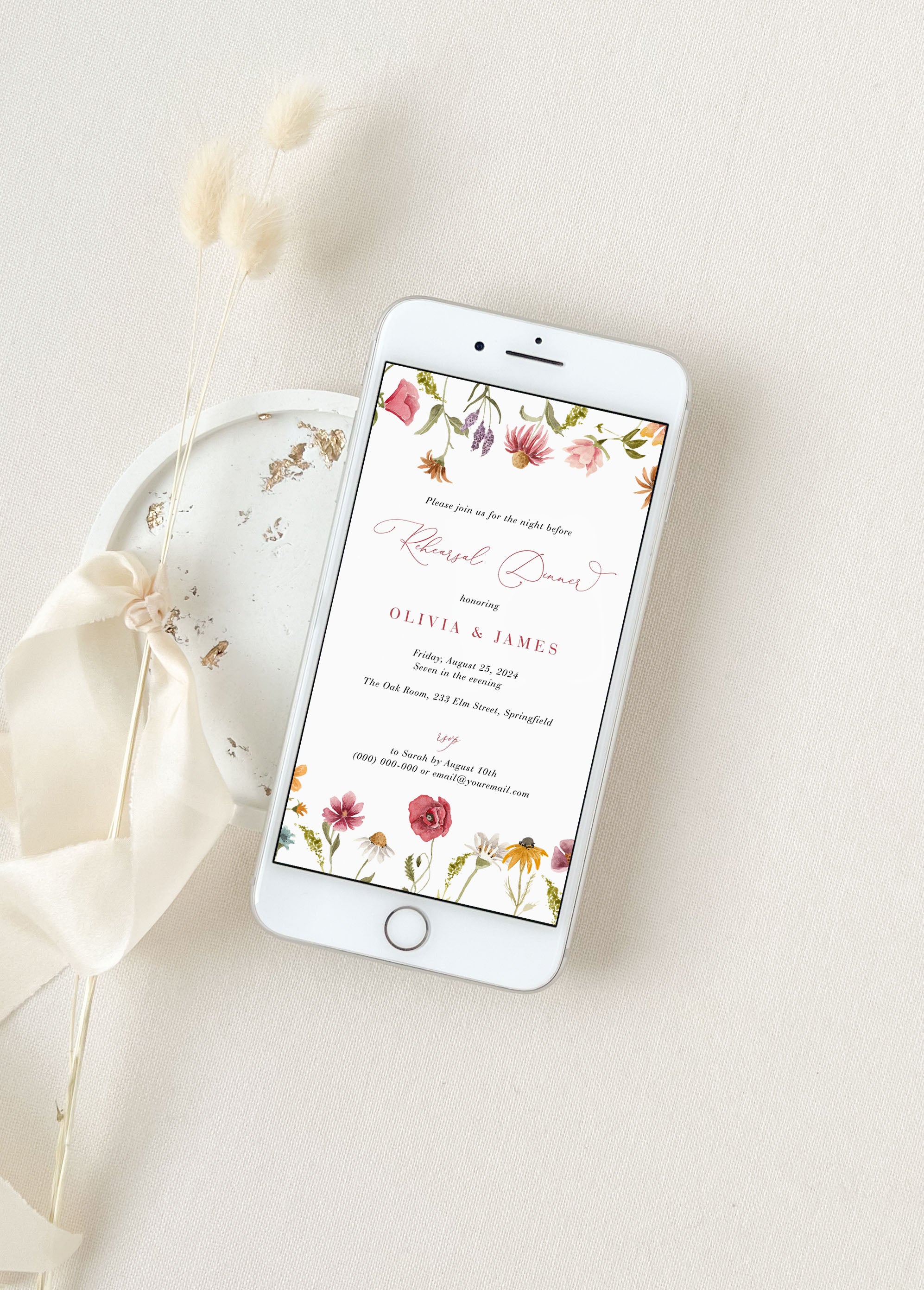 APRIL Digital Invite to Rehearsal Dinner