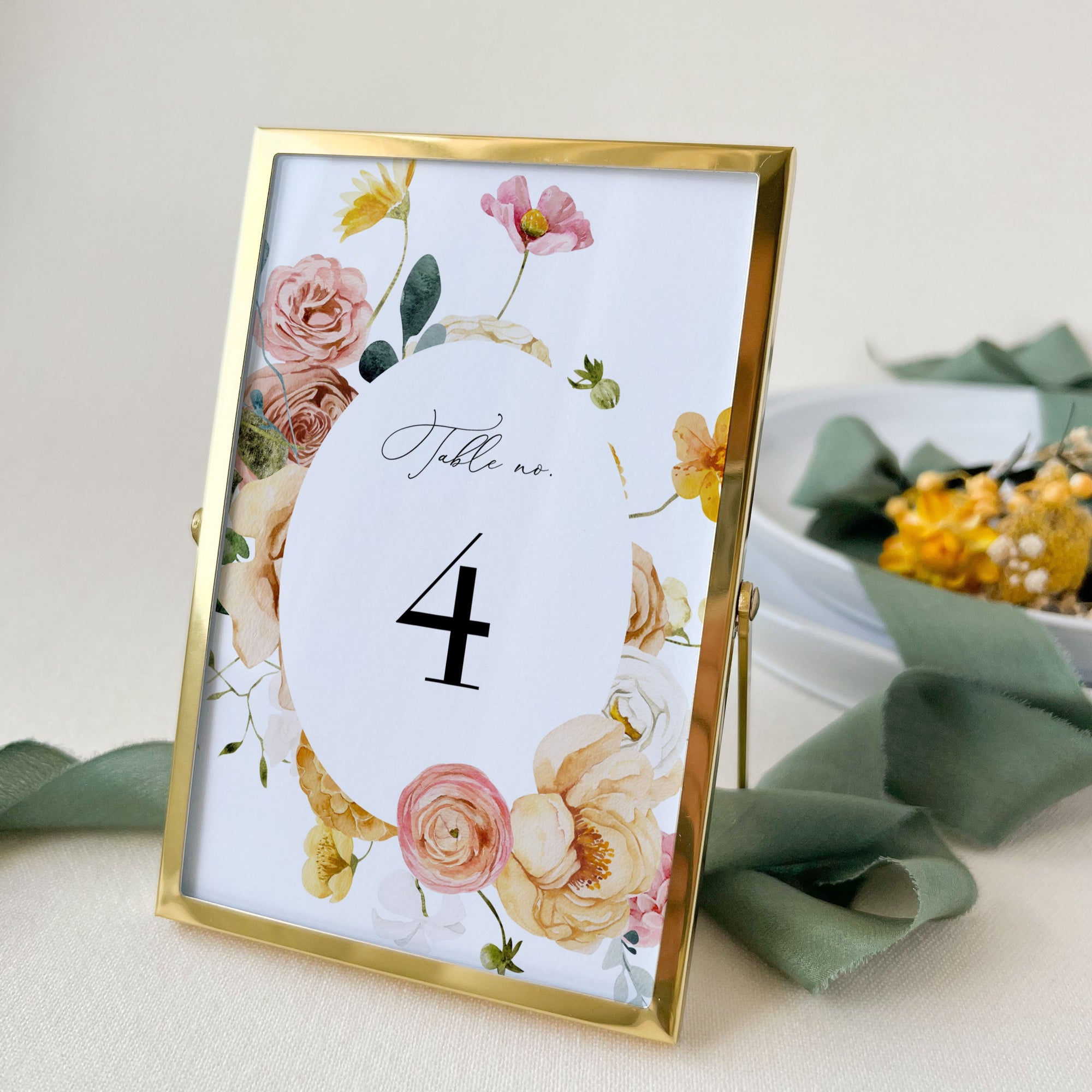 JUNE Wedding Table Numbers Printable