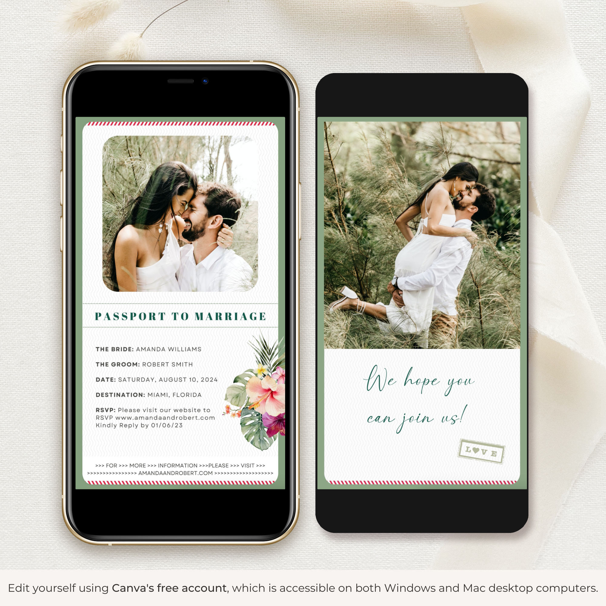 Tropical Passport Save the Date Video Template