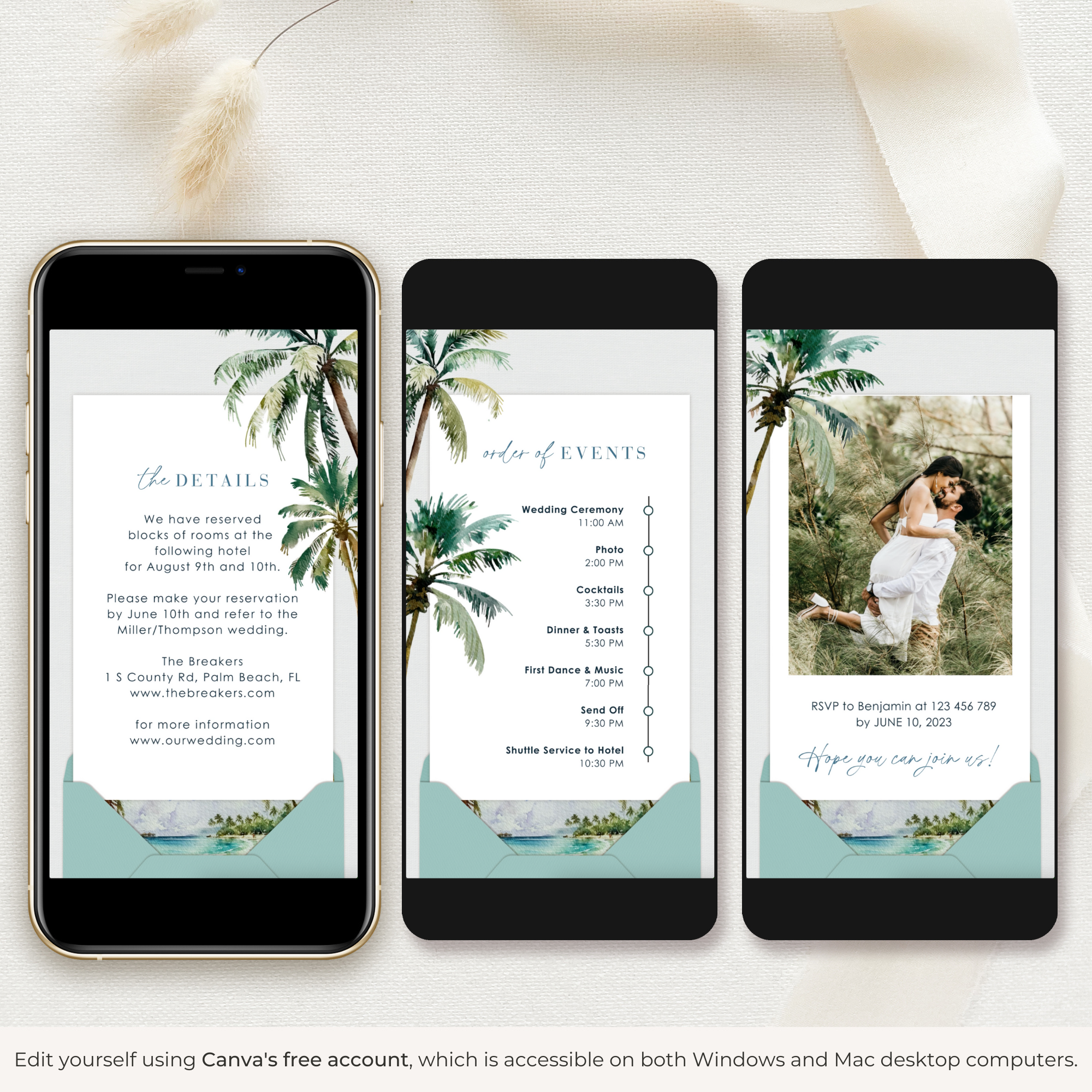 ISLA Boarding Pass Wedding Invitation Video Template