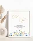 AZZURRA Small Wedding Sign Template