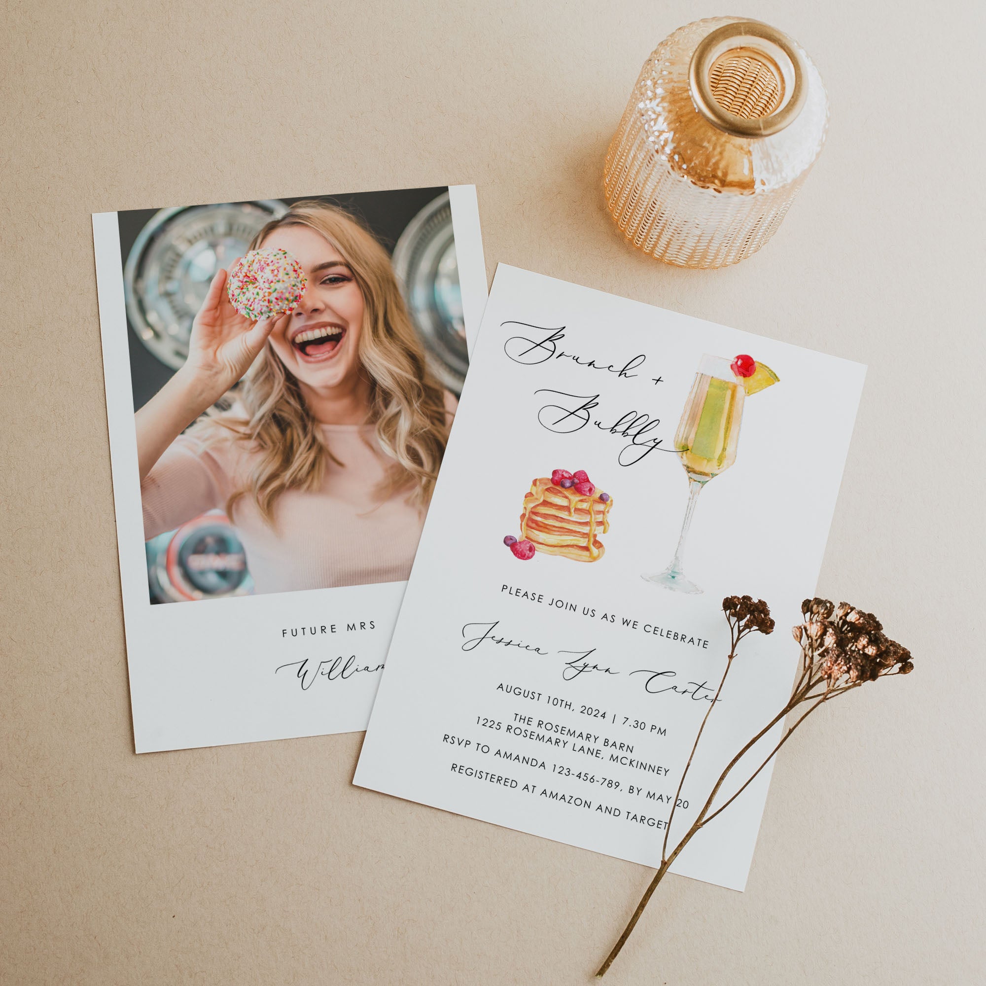 Bubbly Brunch Invitation Printable