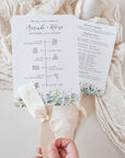 FLORA Rustic Wedding Fan Program Template