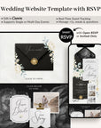 Modern Wedding Website Template for Canva with RSVP