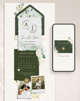 Rustic Online Digital Save the Date with Calendar