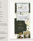FLORA Rustic Digital Wedding Invitation With Online Rsvp