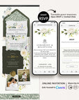 FLORA Rustic Online Digital Wedding Invitation