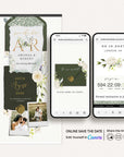 FLORA Digital Save the Date Rustic Theme