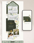 FLORA Rustic Online Digital Wedding Invitation with RSVP