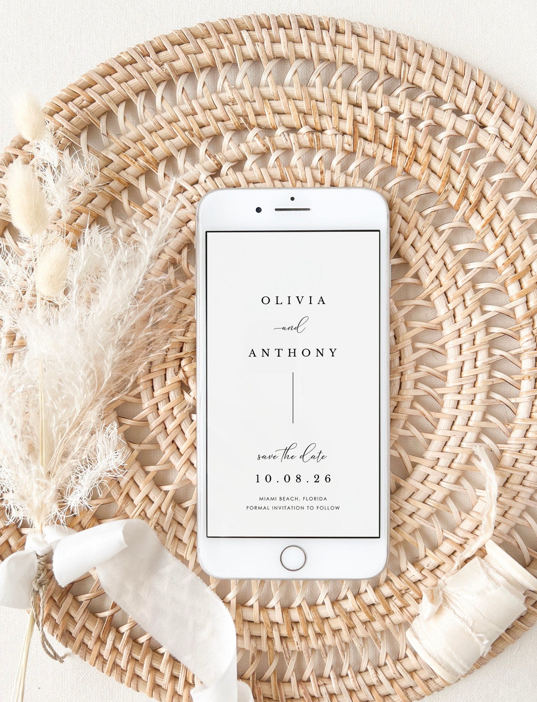 ELLA Minimal Save the Date Evite