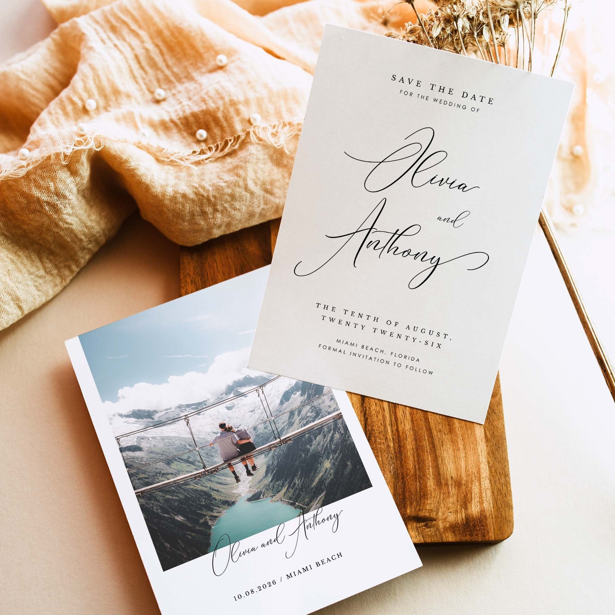 ELLA Printable Save the Date Cards Template
